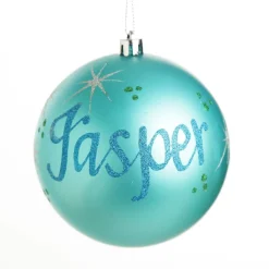 Personalised Sky Blue Shatterproof Christmas Bauble Personalised Baubles|