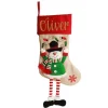 Personalised Snowman Christmas Stocking with Dangly Legs Personalised Stockings|