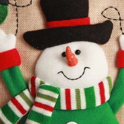 Personalised Snowman Christmas Stocking with Dangly Legs Personalised Stockings|