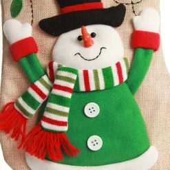 Personalised Snowman Christmas Stocking with Dangly Legs Personalised Stockings|