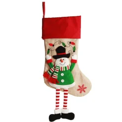Personalised Snowman Christmas Stocking with Dangly Legs Personalised Stockings|