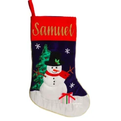 Personalised Snowman Christmas Stocking Personalised Stockings|
