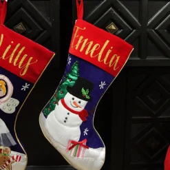 Personalised Snowman Christmas Stocking Personalised Stockings|