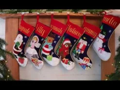 Personalised Snowman Christmas Stocking Personalised Stockings|