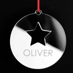Personalised Star Cutout Christmas Decoration Personalised Decorations|