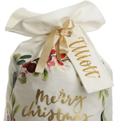 Personalised Sugarplum Merry Christmas Canvas Santa Sack Personalised Santa Sacks|