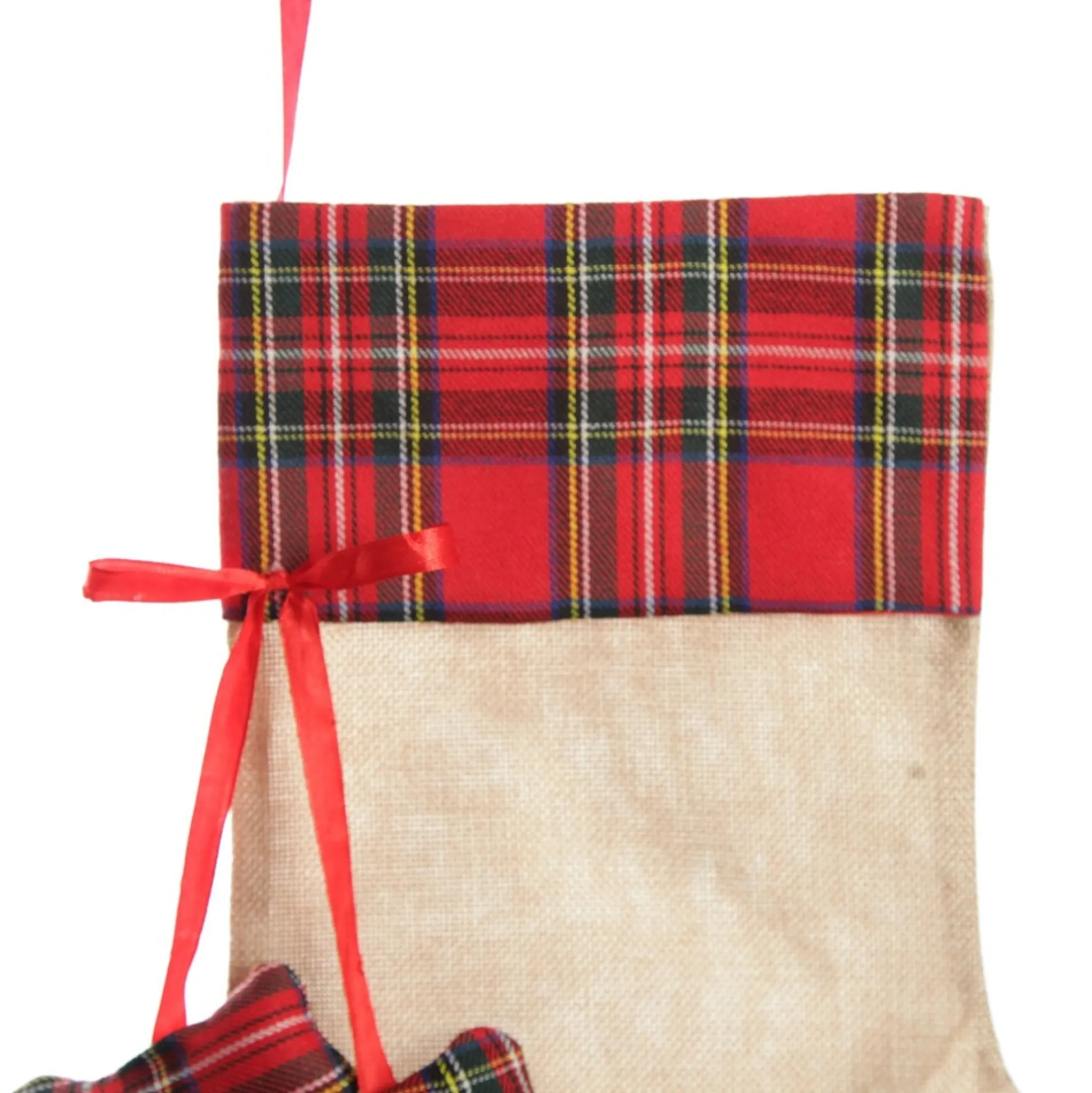 Personalised Tartan Dog Paw Christmas Stocking Personalised Stockings|