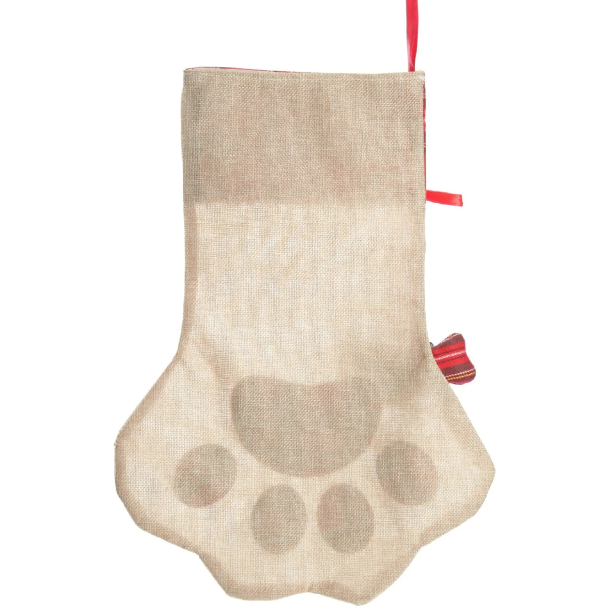 Personalised Tartan Dog Paw Christmas Stocking Personalised Stockings|