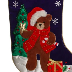 Personalised Teddy Bear Christmas Stocking Personalised Stockings|