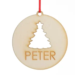 Personalised Tree Cutout Christmas Decoration Personalised Decorations|