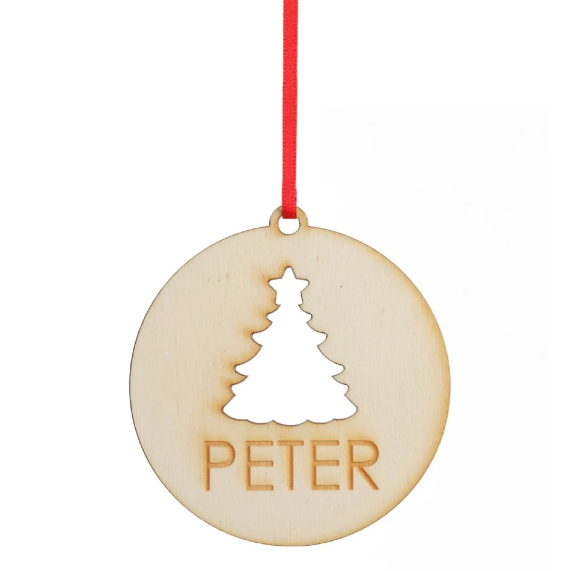 Personalised Tree Cutout Christmas Decoration Personalised Decorations|