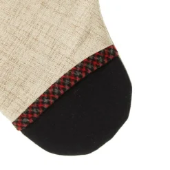 Personalised Vintage Reindeer Christmas Stocking - Black Cuff Personalised Stockings|