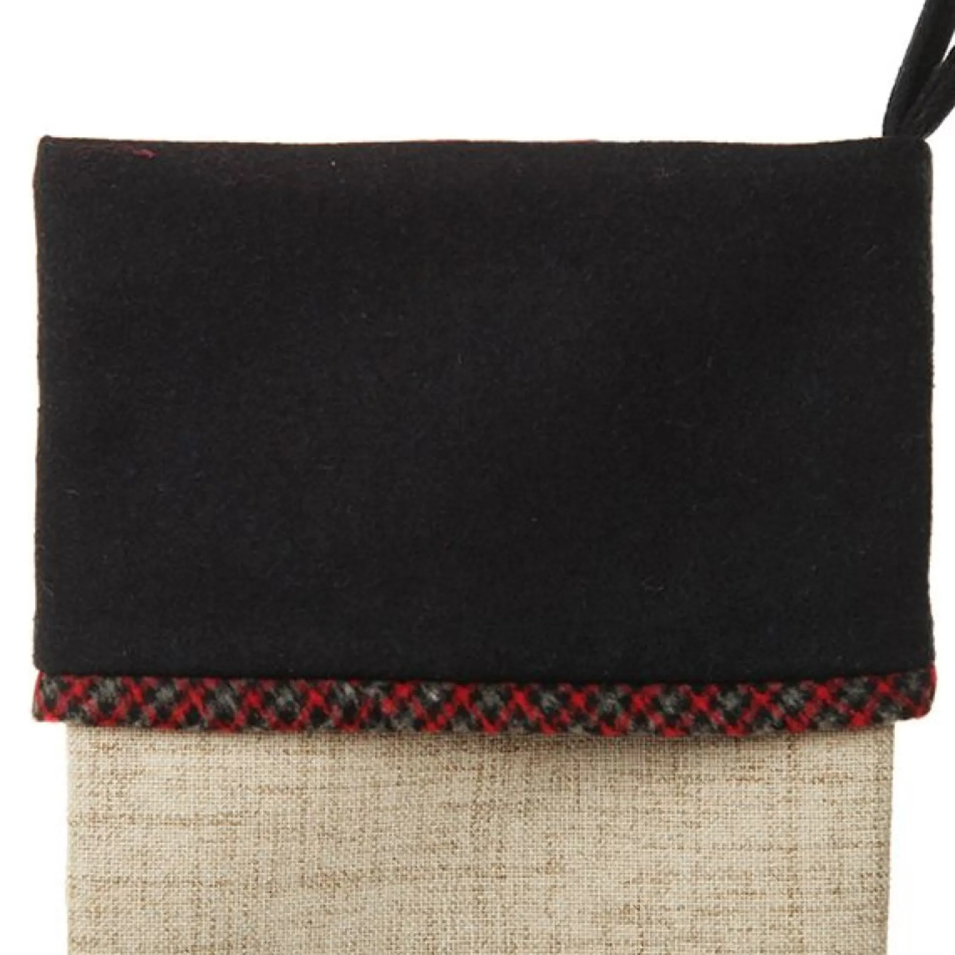 Personalised Vintage Reindeer Christmas Stocking - Black Cuff Personalised Stockings|