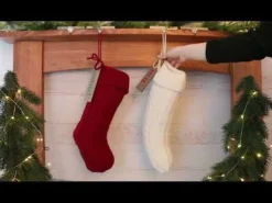 Personalised White Cable Knit Christmas Stocking Personalised Stockings|