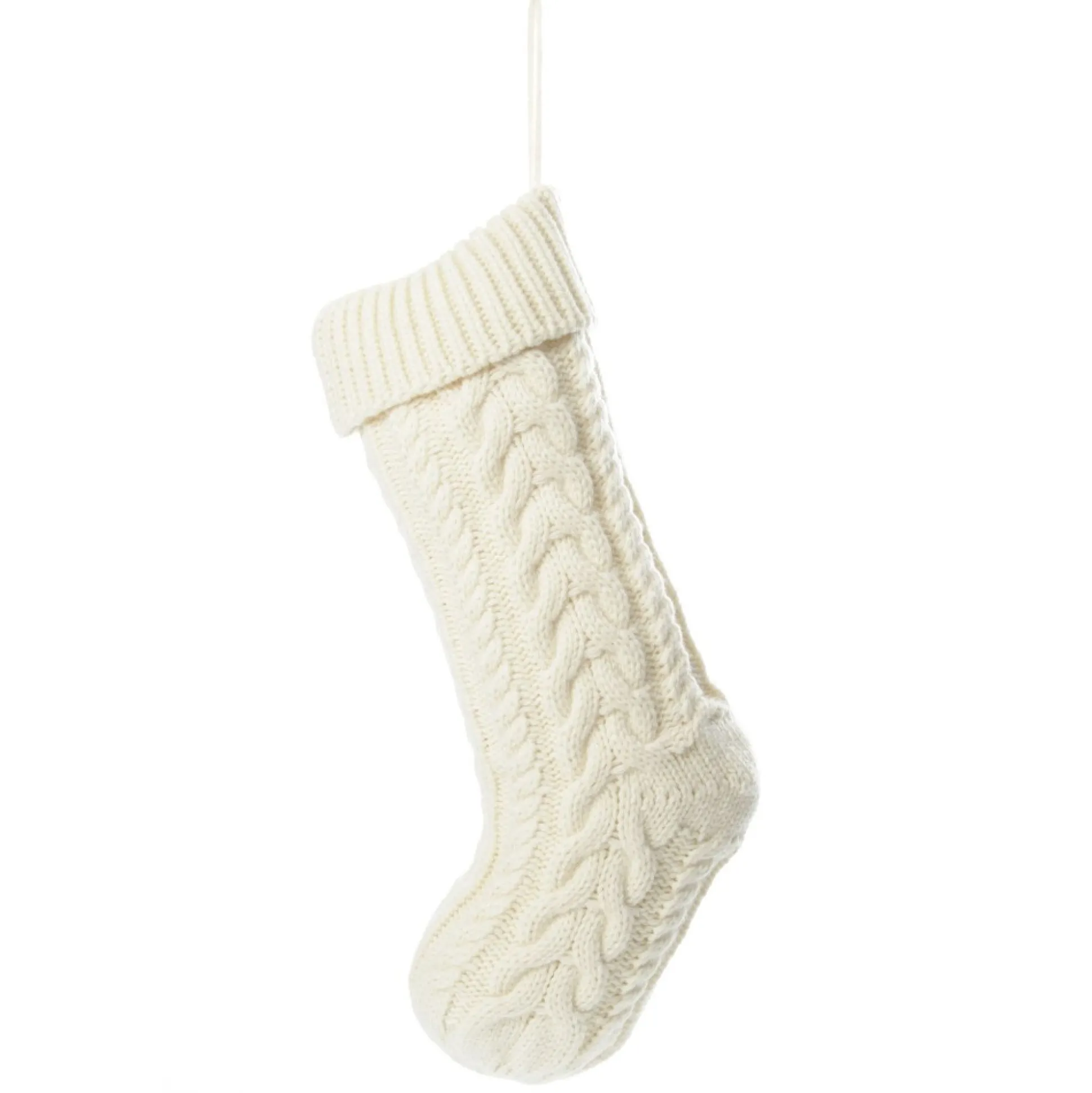 Personalised White Cable Knit Christmas Stocking Personalised Stockings|