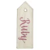 Personalised White Linen Santa Sack Tag Personalised Santa Sacks|