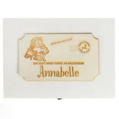 Personalised Wooden Christmas Eve Box with Express Delivery Plaque Christmas Eve Keepsake Boxes|