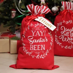 Personalised 'Yay Santas Been' Santa Sack Personalised Santa Sacks|