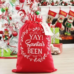 Personalised 'Yay Santas Been' Santa Sack Personalised Santa Sacks|