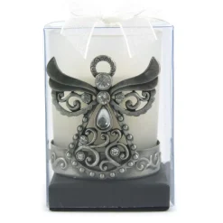 Pewter Angel Tea Light Christmas Candles And Scents|