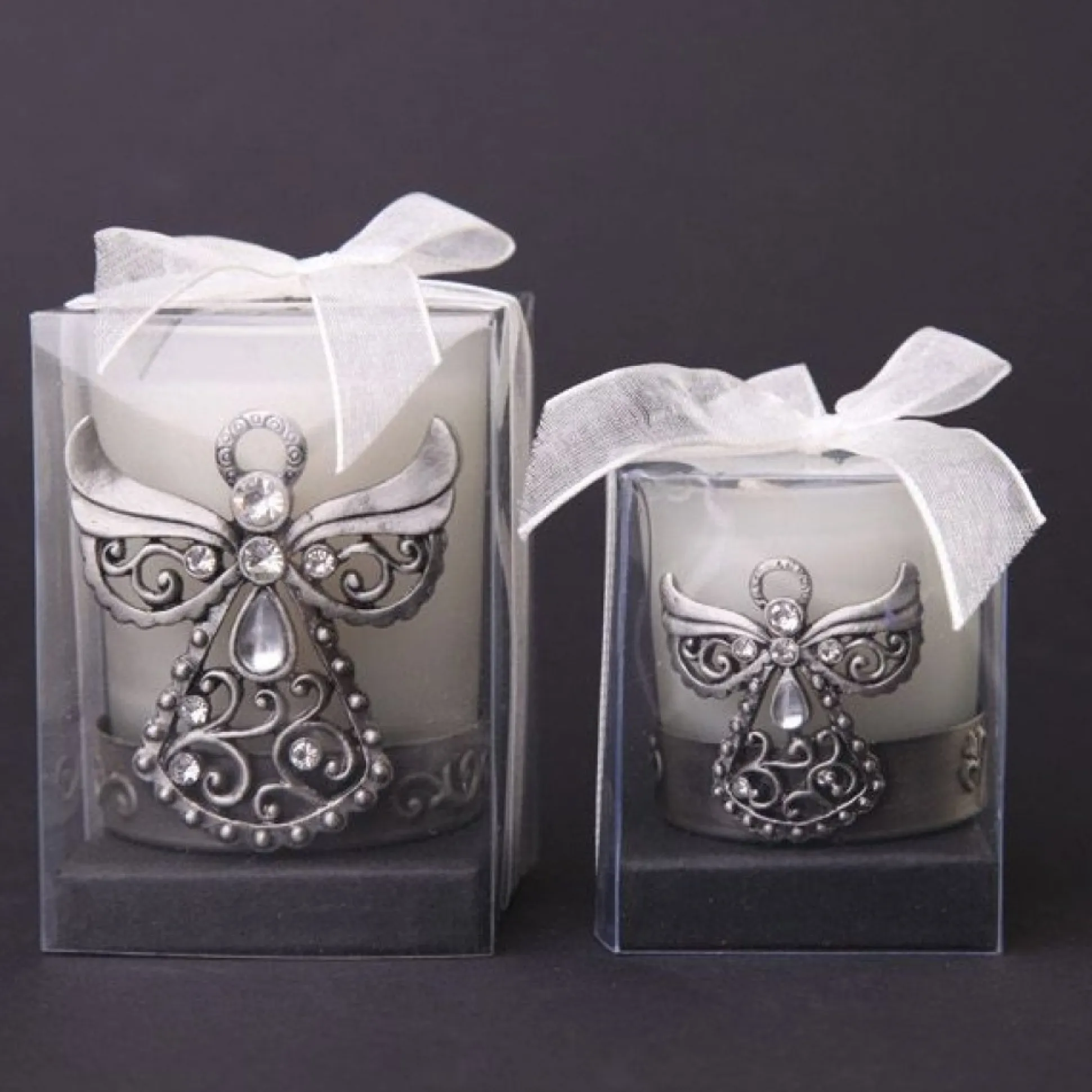 Pewter Angel Tea Light Christmas Candles And Scents|