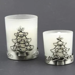 Pewter Christmas Tree Tea Light Christmas Candles And Scents|