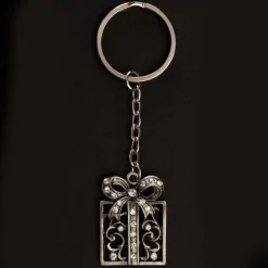 Pewter Present Keyring Christmas Gifts|