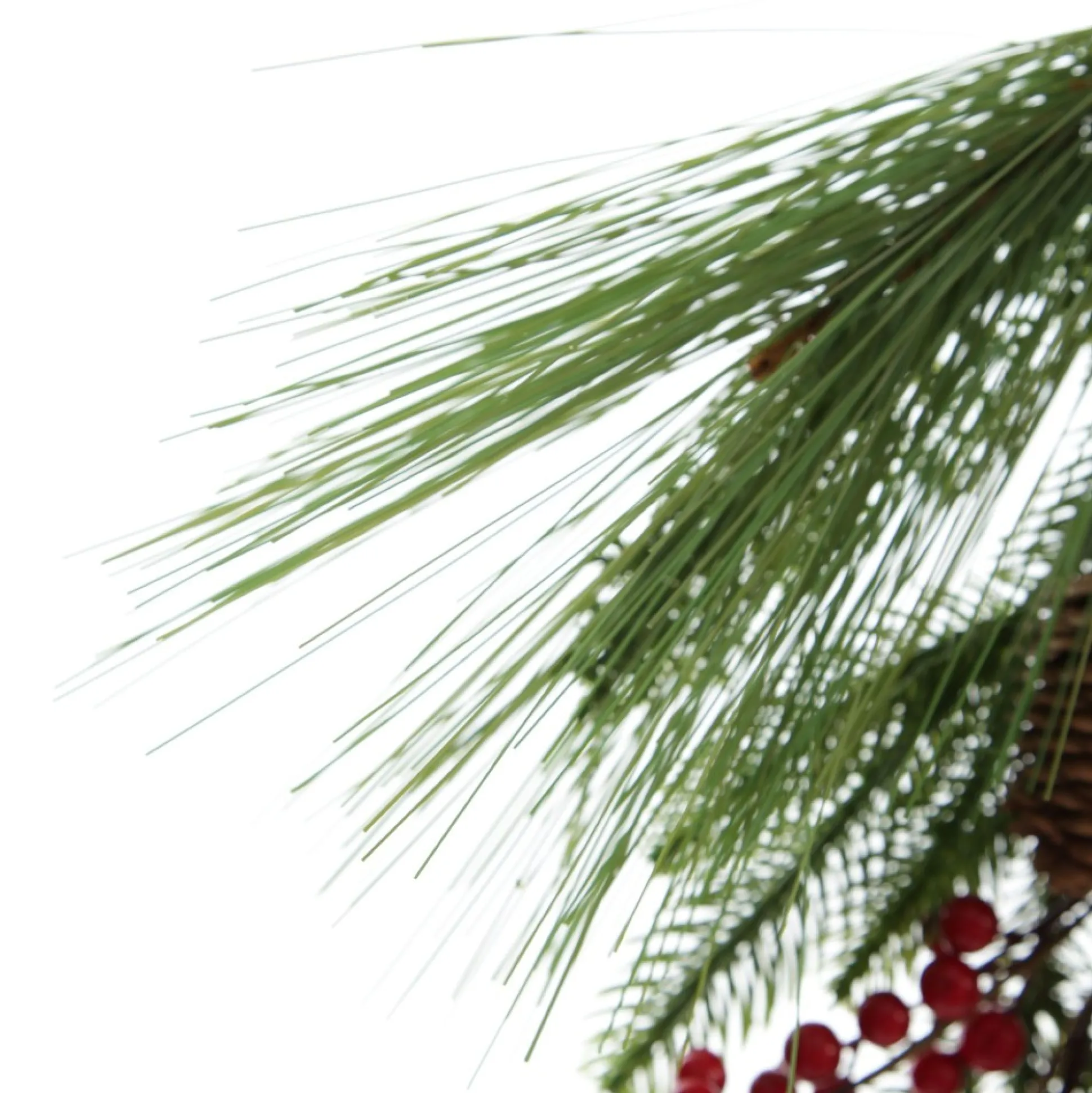 Pinecone and Red Berry Mixed Leaf Christmas Spray Christmas Sprays|