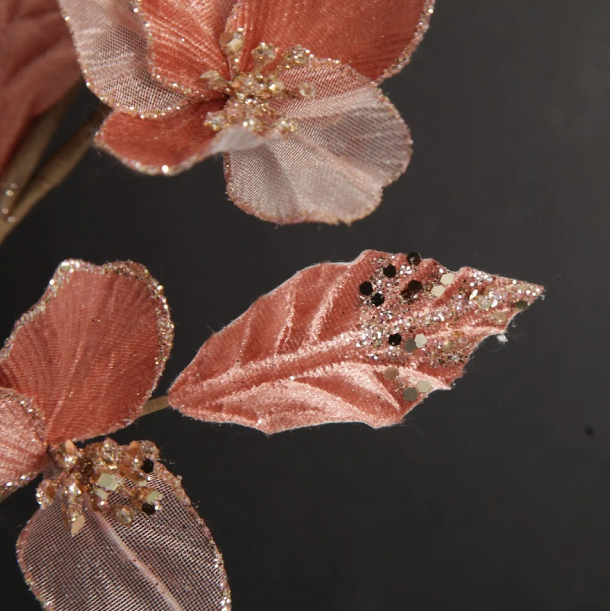 Pink and Champagne Flower Blossom Spray Christmas Sprays|