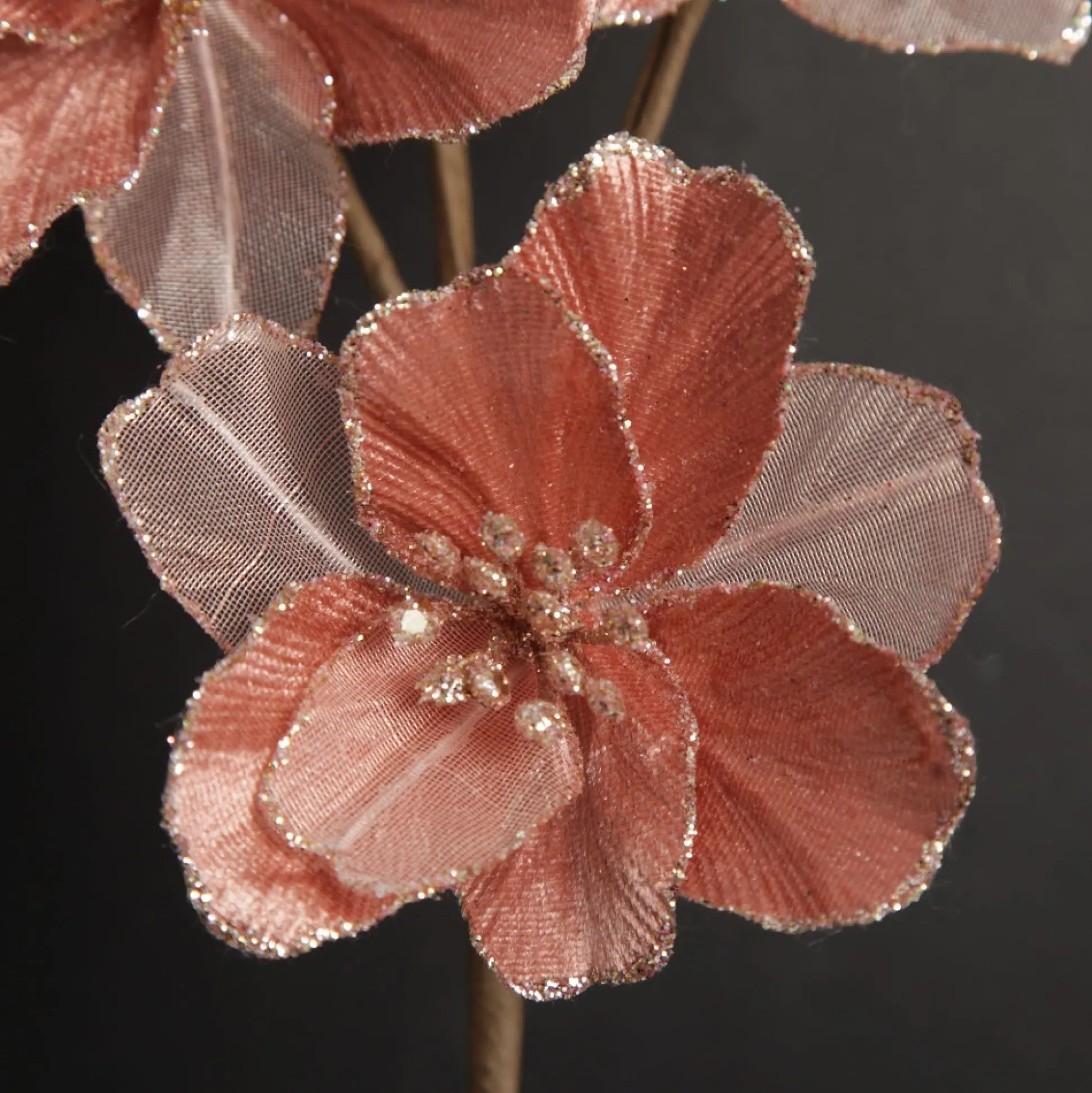 Pink and Champagne Flower Blossom Spray Christmas Sprays|