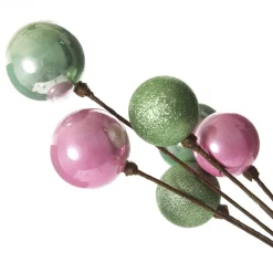 Pink and Mint Christmas Bauble Cluster Pick Christmas Tree Picks|