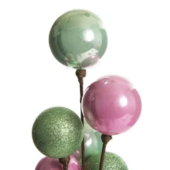 Pink and Mint Christmas Bauble Cluster Pick Christmas Tree Picks|