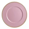 Pink Charger Plate with Gold Edging Christmas Table Decor|