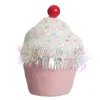 Pink Cupcake with Frosting and Sprinkles Christmas Tree Decoration Christmas Tree Decorations|