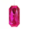 Pink Emerald Cut Gem Christmas Hanging Decoration Christmas Tree Decorations|