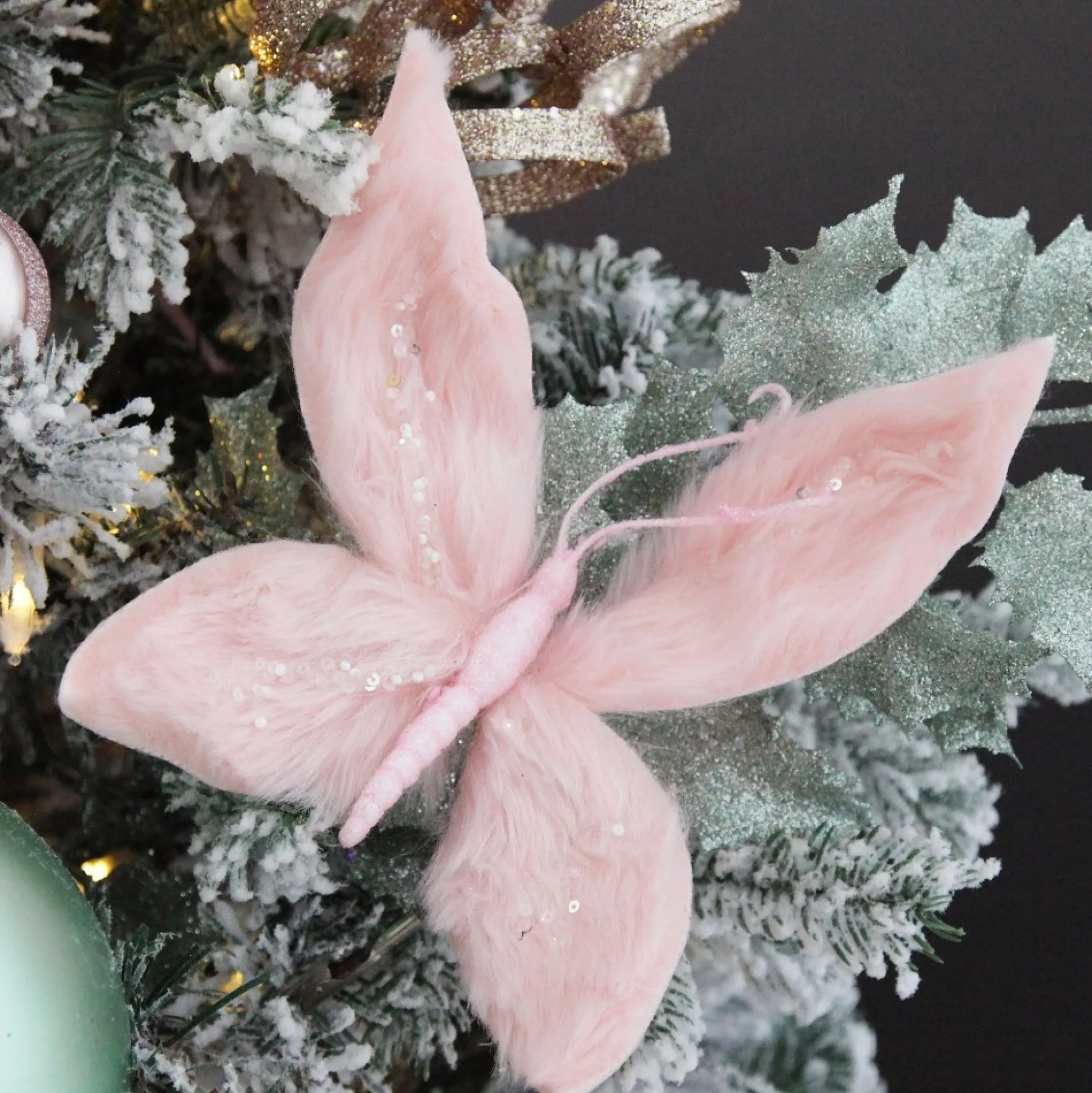 Pink Fur Butterfly Clip Butterflies And Birds|