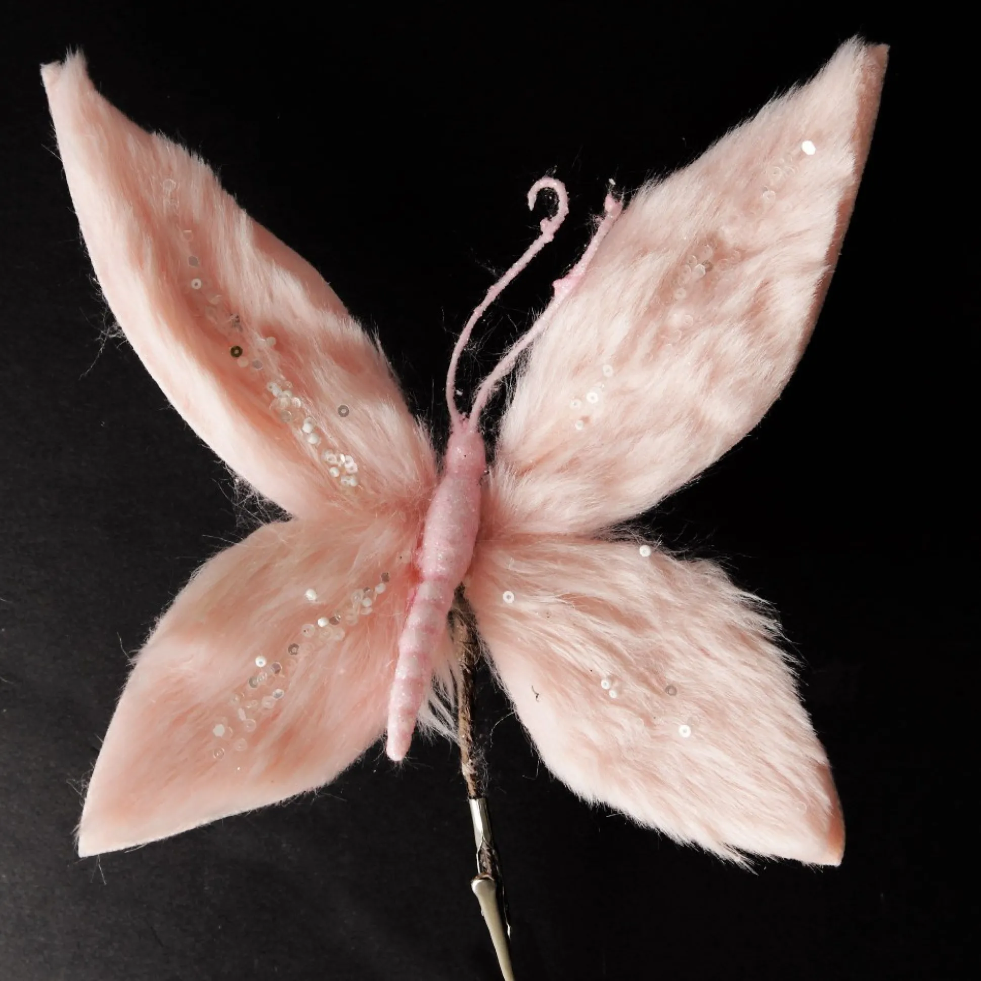 Pink Fur Butterfly Clip Butterflies And Birds|