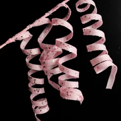 Pink Glitter Curly Ribbon Christmas Pick Christmas Tree Picks|