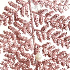 Pink Glitter Fern and Pearl Christmas Tree Decoration Christmas Tree Decorations|