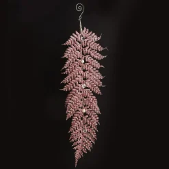 Pink Glitter Fern and Pearl Christmas Tree Decoration Christmas Tree Decorations|