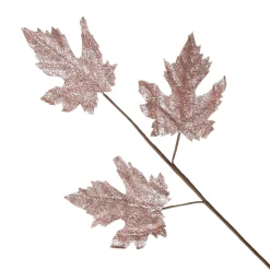 Pink Glitter Maple Leaf Spray Christmas Sprays|