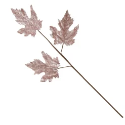 Pink Glitter Maple Leaf Spray Christmas Sprays|
