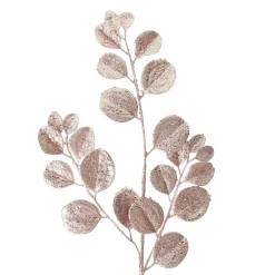 Pink Glitter Round Leaf Spray Christmas Sprays|