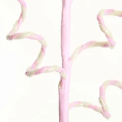 Pink Glitter Spiral Ball Pick Christmas Tree Picks|