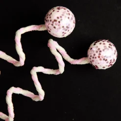 Pink Glitter Spiral Ball Pick Christmas Tree Picks|
