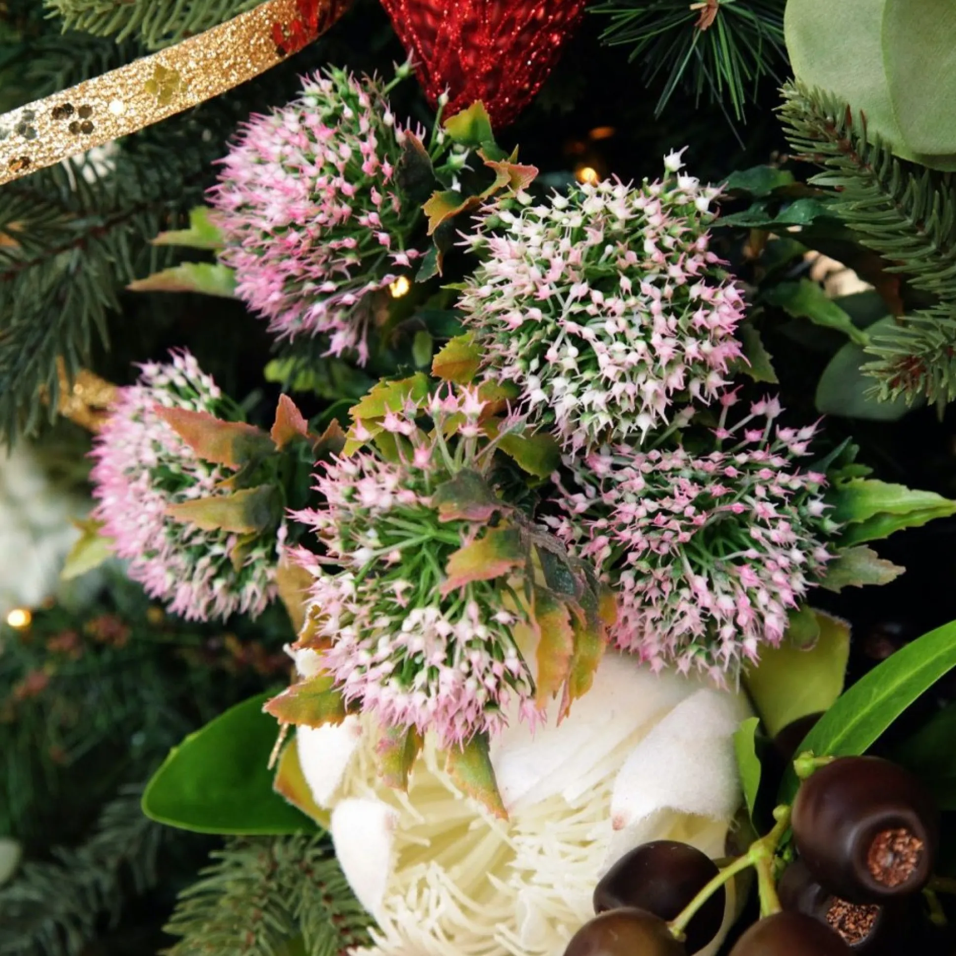 Pink Gumnut Flower Christmas Bush Spray Christmas Sprays|