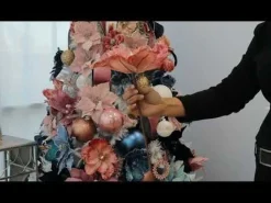 Pink Ombre Magnolia Flower Stem Christmas Flowers|