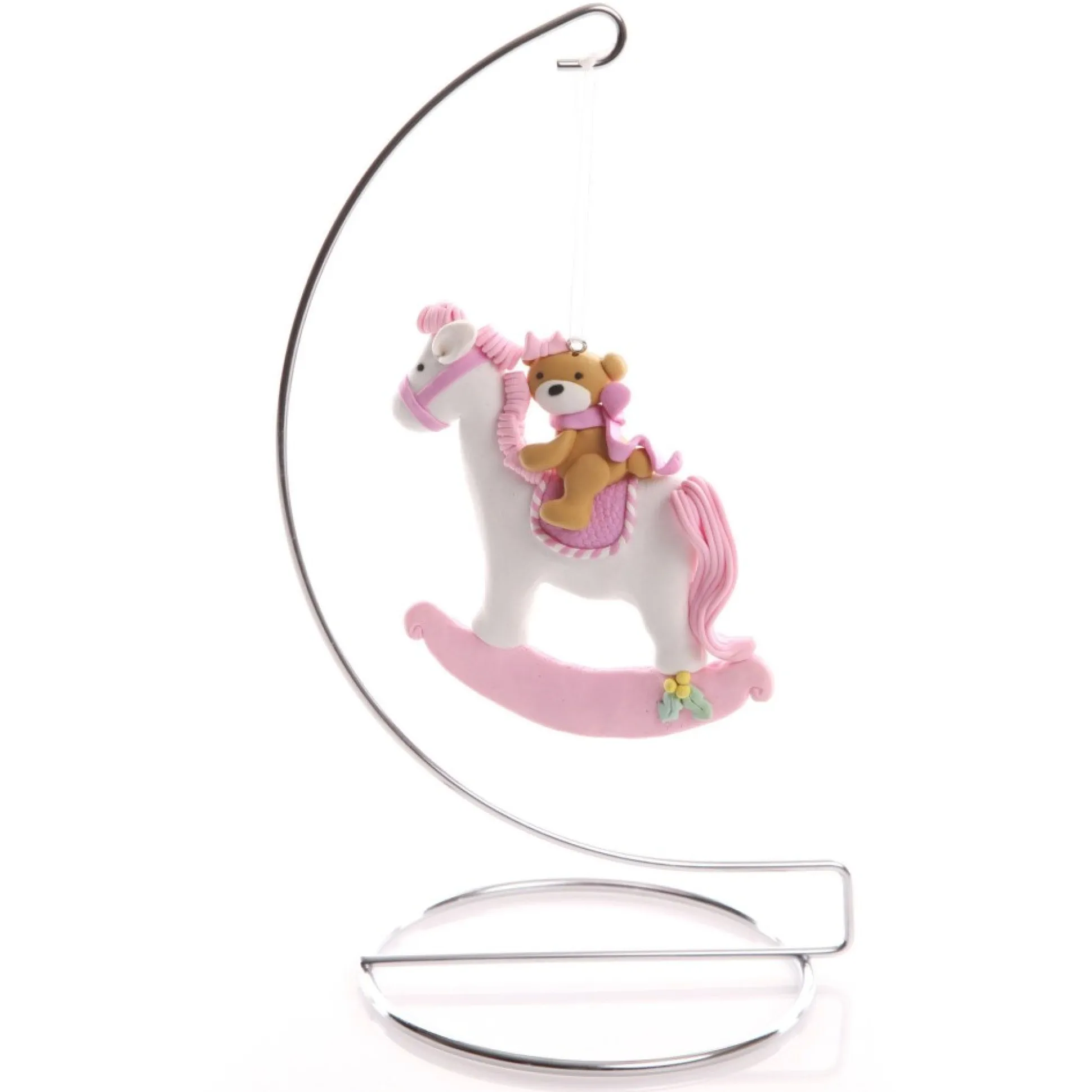 Pink Rocking Horse Decoration Personalised Decorations|
