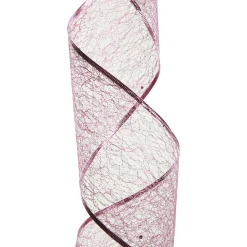 Pink Spider Mesh Wired Christmas Ribbon Garland Tree Garlands|