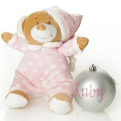 Pink Starbright Teddy and Bauble Gift Pack Bauble Value Packs|